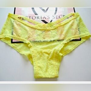 Victoria's Secret Neon Yellow Lace Bikini Panty